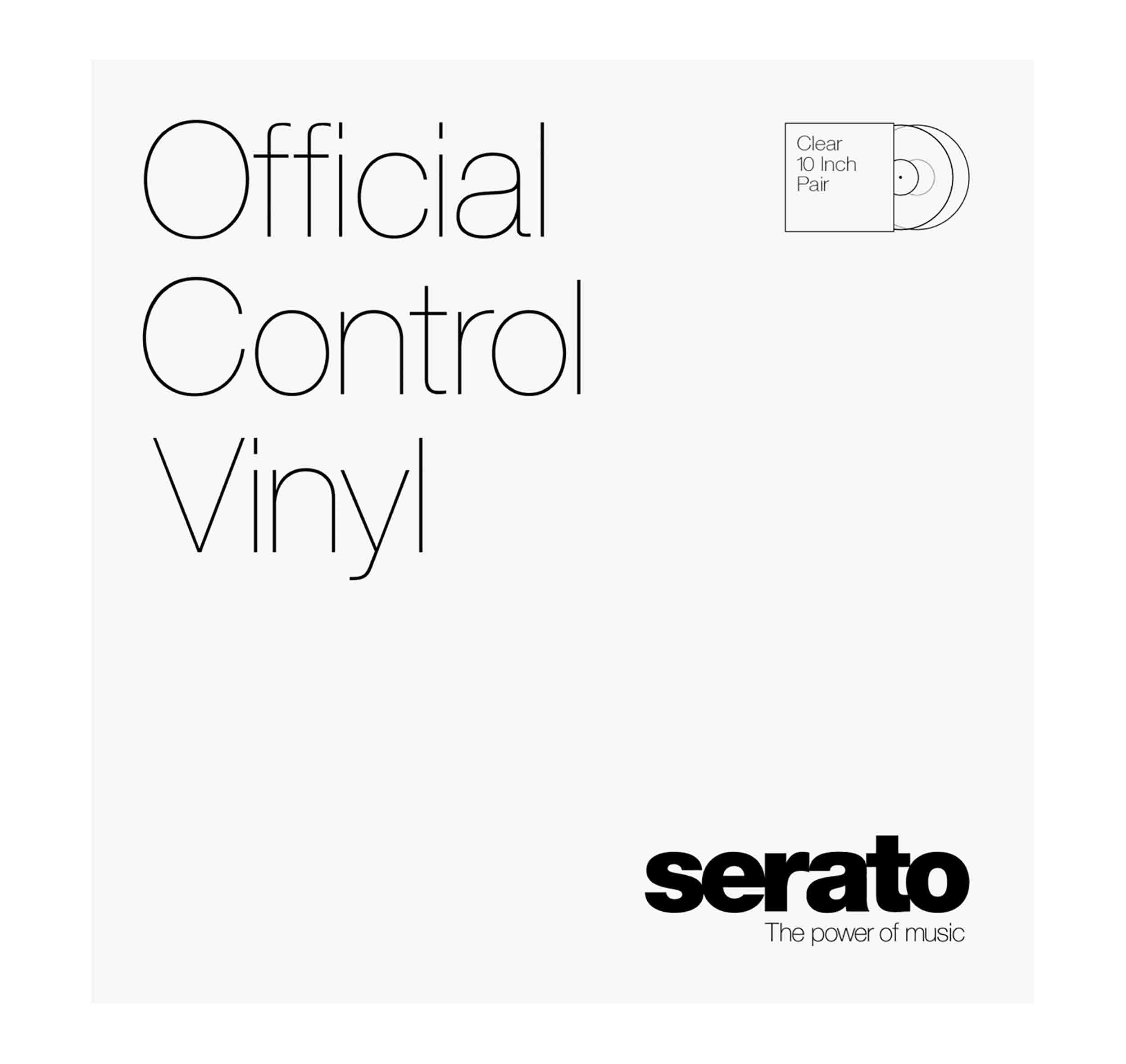 Serato SCV-PS-CLE-10, 10" Control Vinyl (Pair, Clear) - Hollywood DJ
