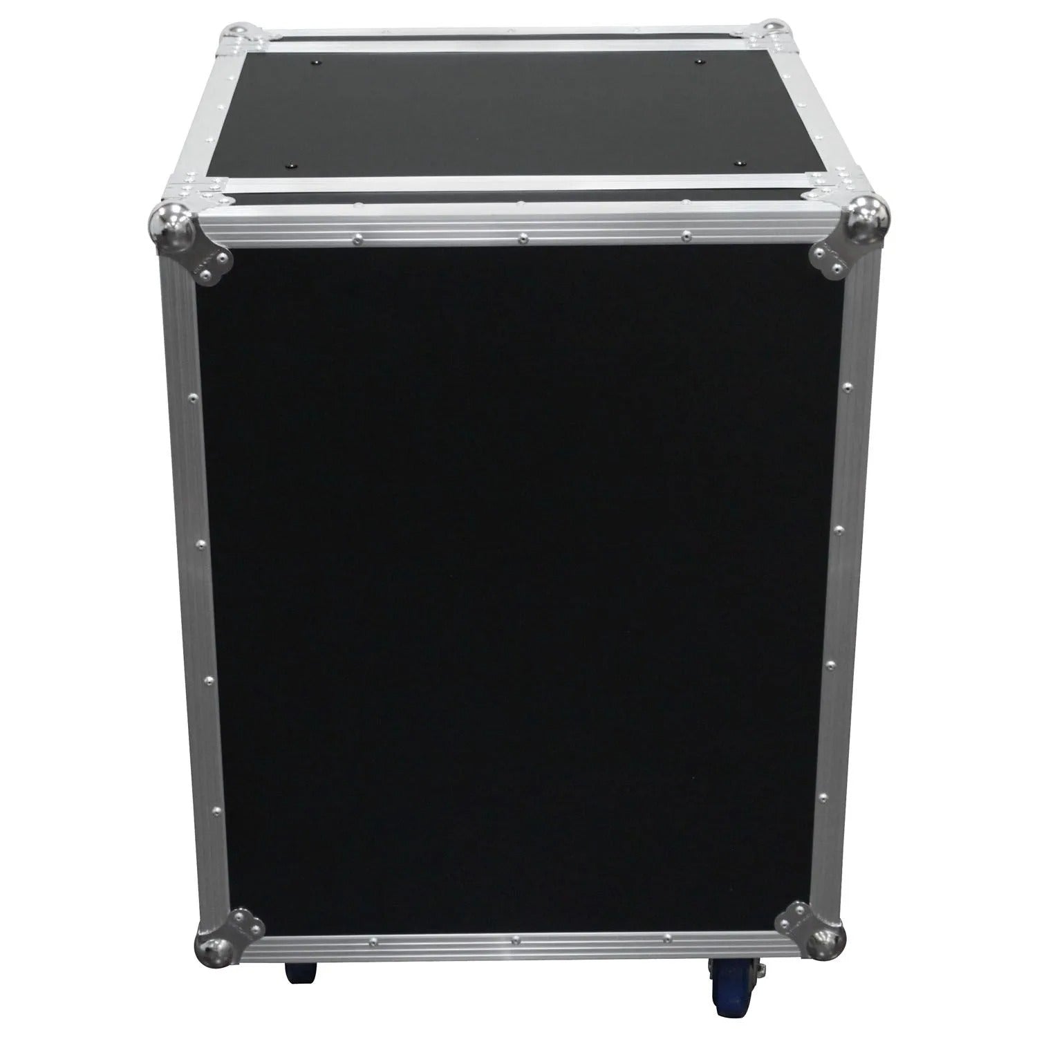 Odyssey FZS14W, 14U Shock Mount Rack Flight Case with Wheels - Hollywood DJ