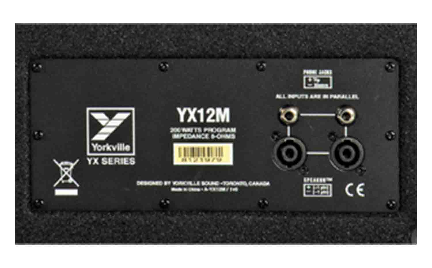 Yorkvile YX12MC Legacy Series 12" Stage Monitor - 200 Watts - Hollywood DJ