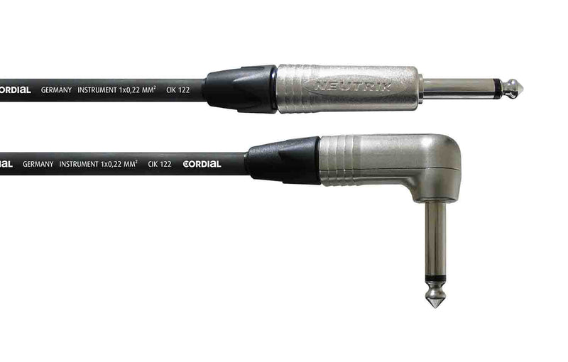 Cordial CXI PR, Robust and Durable Right Angle Instrument Cable - Hollywood DJ