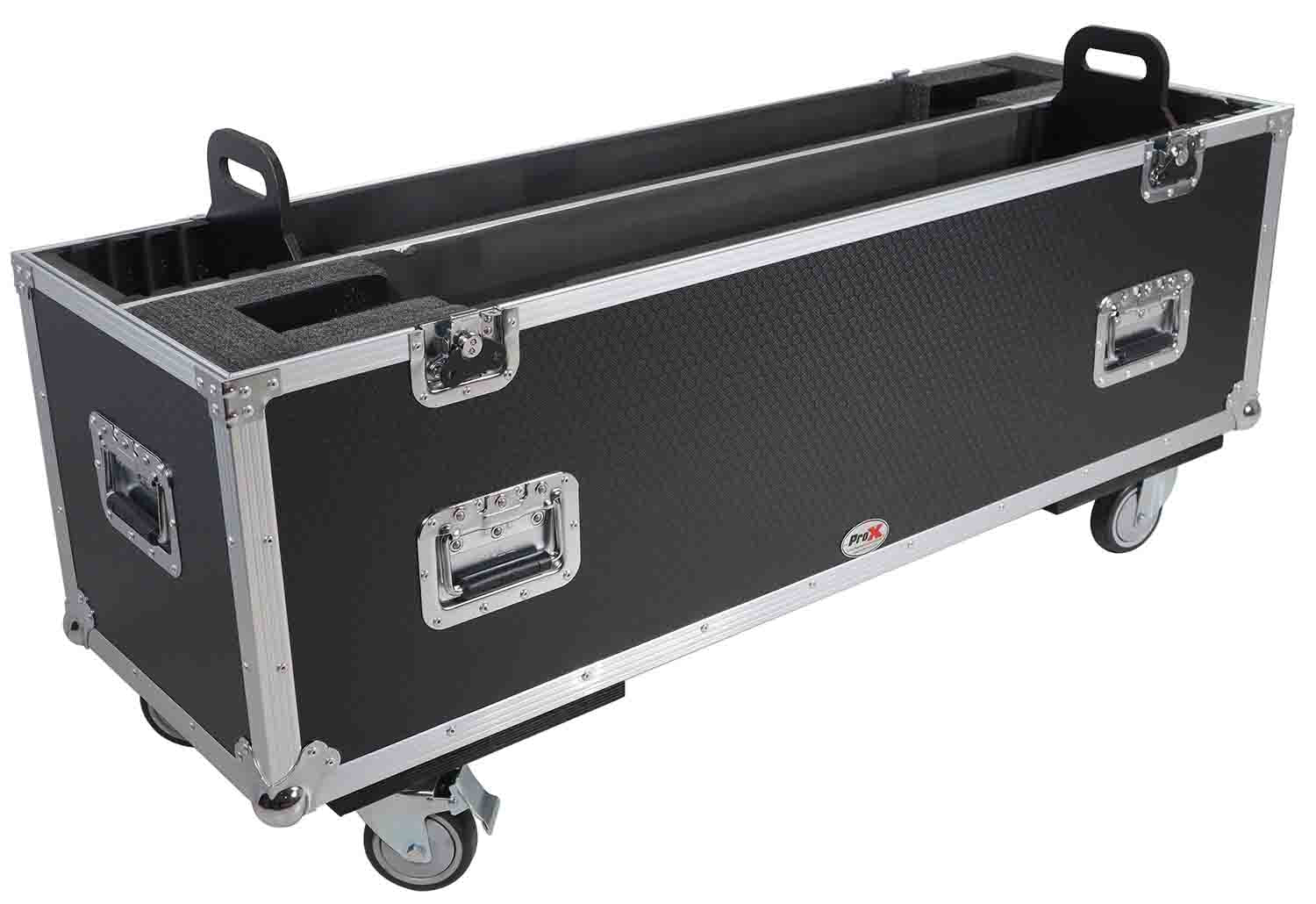 ProX XS-LCD4350WX2 Road Case for Flat Panel LCD-LED-Plasma Monitor Holds up to Two 43"-50" TVs Adjustable Case W-4 Inch Casters - Hollywood DJ