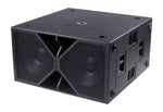 BassBoss BB-ZV28-MK3 Dual 18-Inch Active Subwoofer - Black - Hollywood DJ