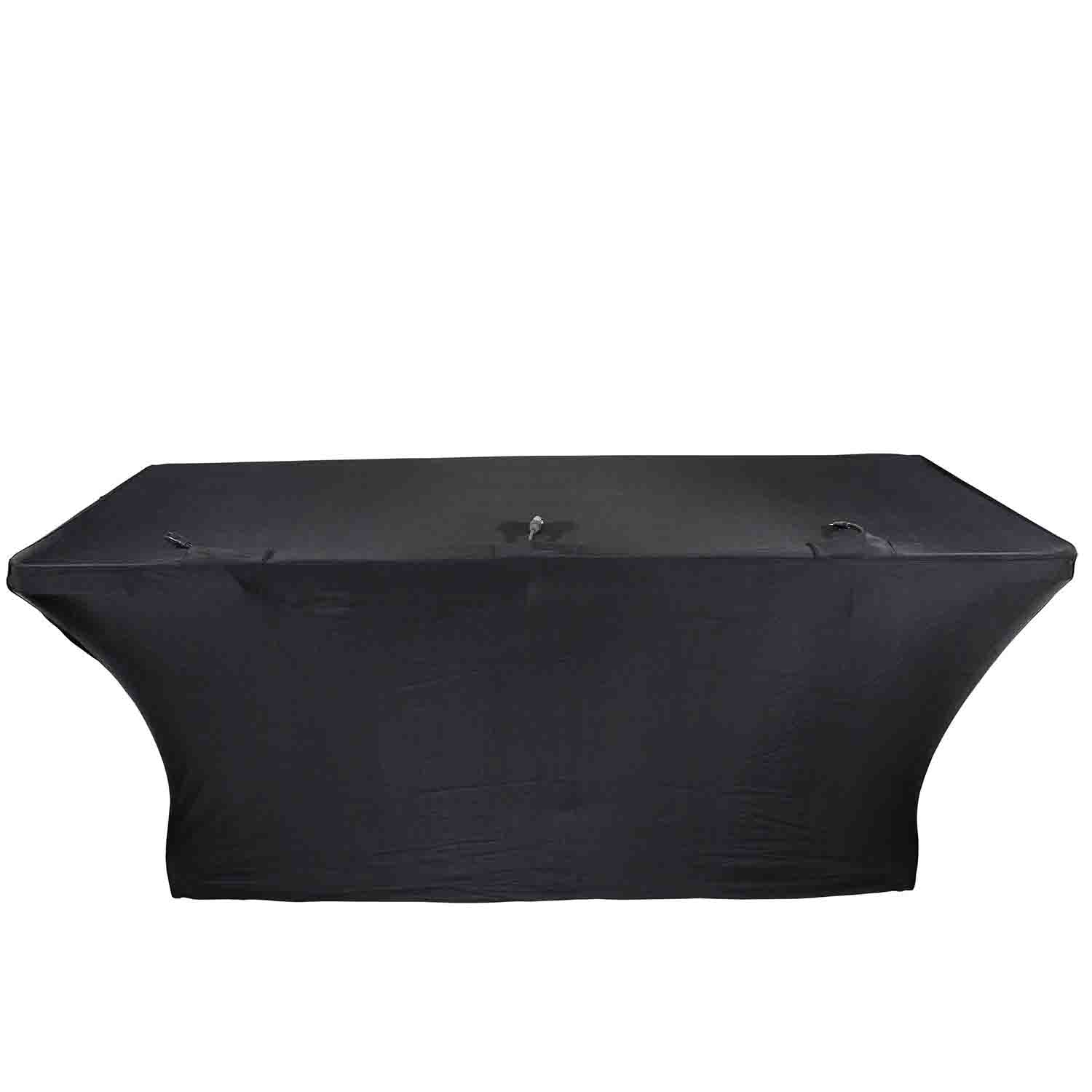 ProX X-ST4BL 4 Ft Open Back Spandex Table Cover Scrim – Black - Hollywood DJ