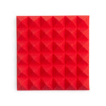 Gator Frameworks GFW-ACPNL1212PRED-8PK Red 12x12" Acoustic Pyramid Panel - 8 Pack - Hollywood DJ