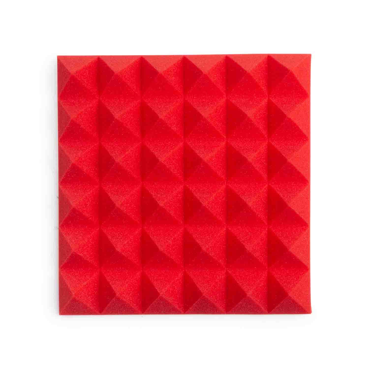 Gator Frameworks GFW-ACPNL1212PRED-8PK Red 12x12" Acoustic Pyramid Panel - 8 Pack - Hollywood DJ