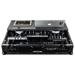 Odyssey FZGSPRIME4BL, Black Denon Prime 4 Flight Case with Glide Platform - Hollywood DJ