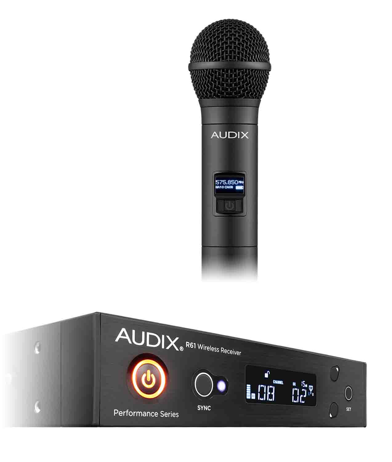 Audix AP61 OM2 R61 True Diversity Receiver with H60/OM2 Handheld Transmitter - Hollywood DJ