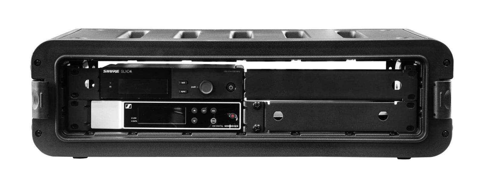 Odyssey VR2SMIC2ZP, Watertight 2U Rack Case with 2 Microphone Compartments Odyssey