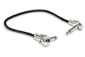 Hosa IRG-600.5 Guitar Patch Cable Low-profile Right-angle to Same 6 in - 6 pc - Hollywood DJ