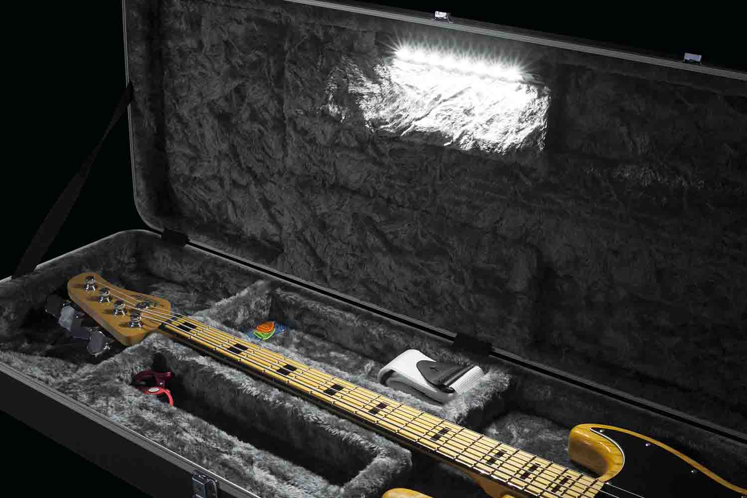 Gator Cases GC-BASS-LED Deluxe Molded Guitar Case for Bass Guitars - LED Edition Gator Cases