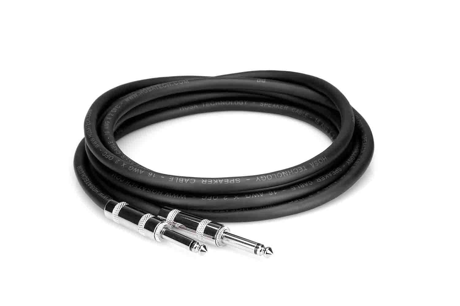 Hosa SKJ-603 Speaker Cable, 1/4 in TS to Same - 3 Feet - Hollywood DJ