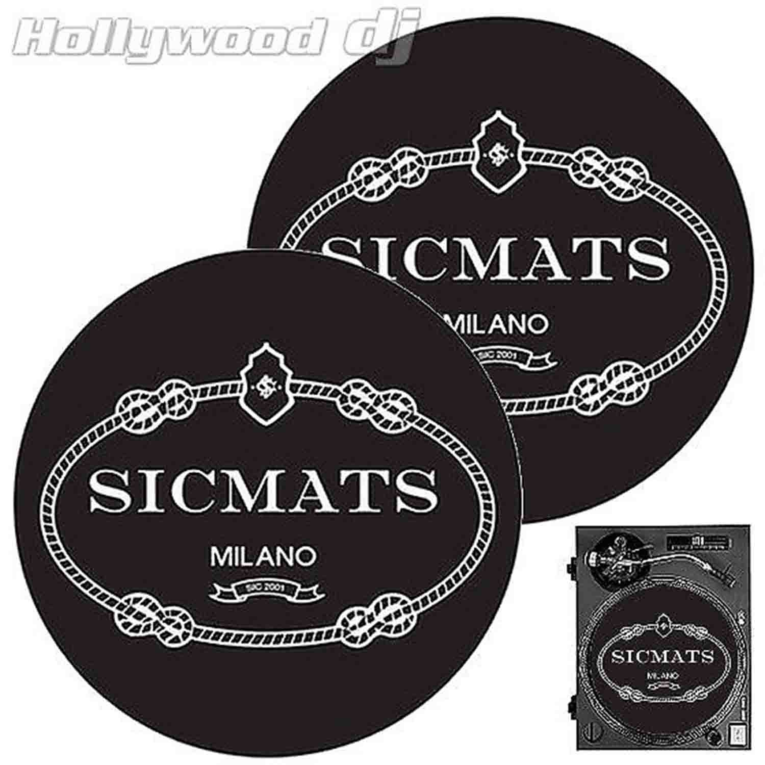 Sicmats DJ Turntable Slipmats 'MILANO' Slip Mat Set Sic Mats Scratch Pads - Pair - Hollywood DJ