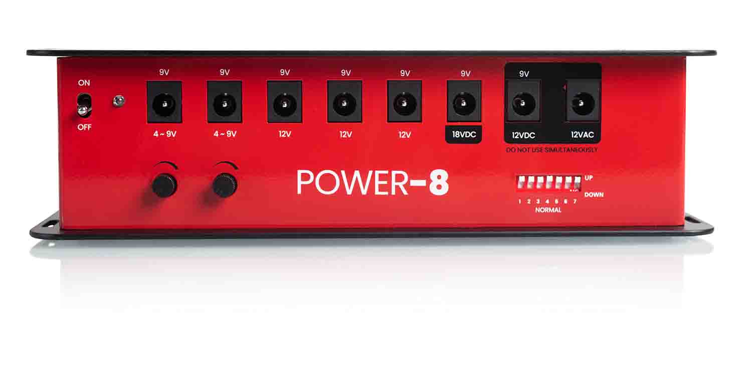 Gator Cases GTR-PWR-8 Pedal Board Power Supply with 8 Isolated Outputs - Hollywood DJ