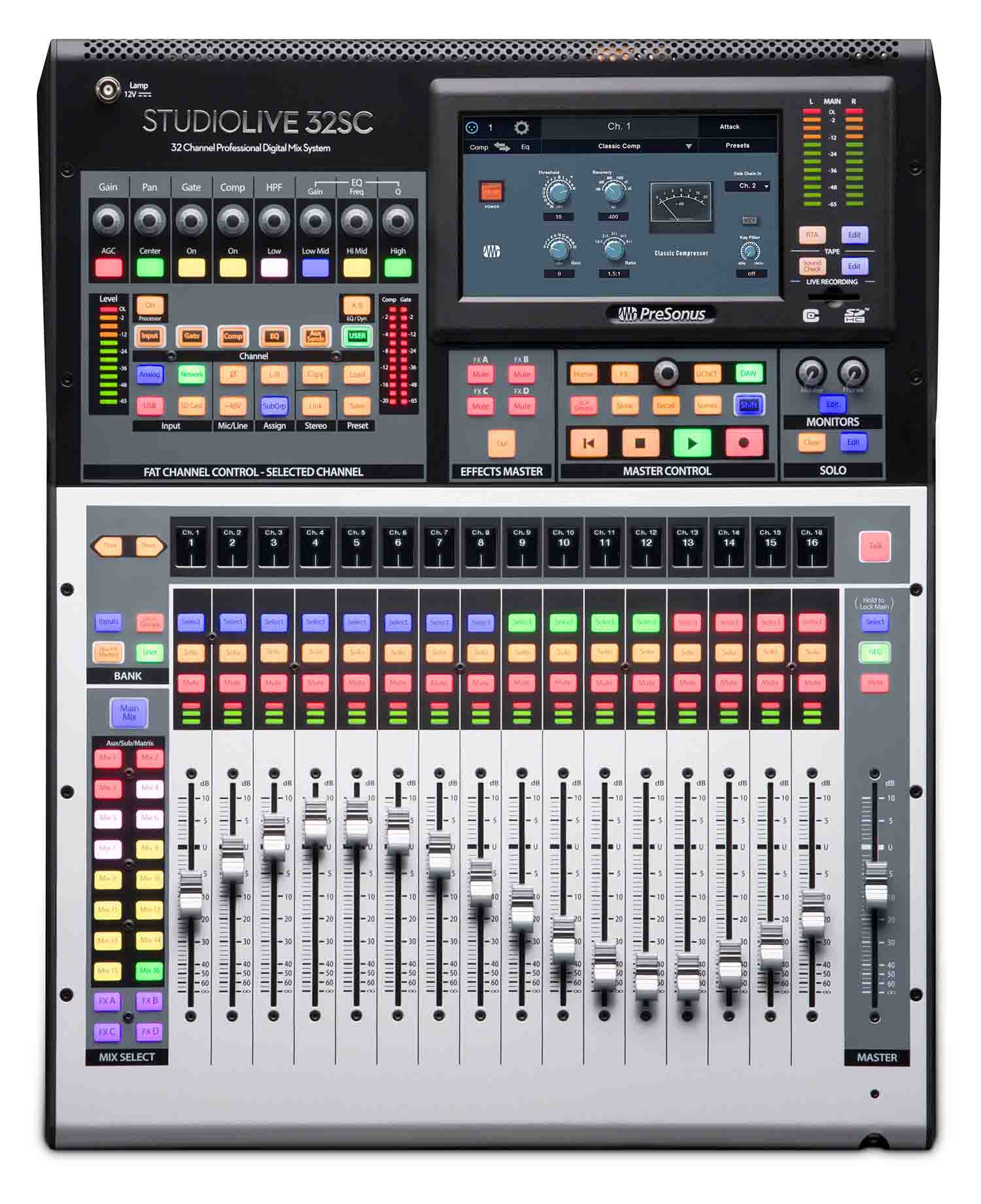 PreSonus STUDIOLIVE 32SC, 32-channel Digital Mixer And USB Audio Inter