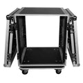 ProX T-12RSS, 12U Space Amp Rack Mount ATA Flight Case 19 Inch Depth W-Casters - Hollywood DJ