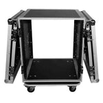 ProX T-12RSS, 12U Space Amp Rack Mount ATA Flight Case 19 Inch Depth W-Casters - Hollywood DJ