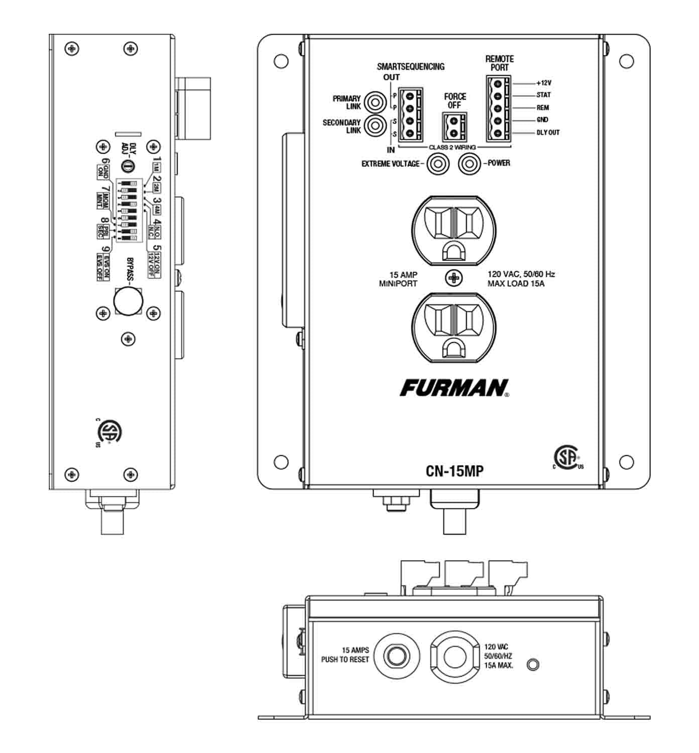 Furman CN-15MP Contractor Series 15A Miniport - Hollywood DJ