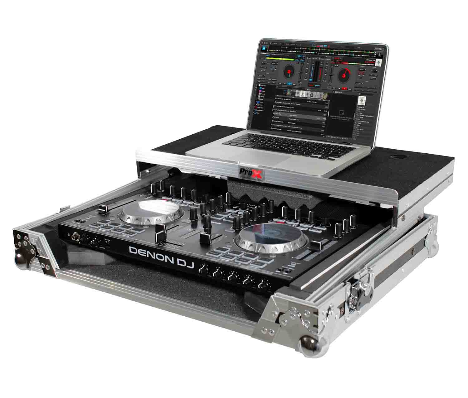 B-Stock: ProX XS-UXXLTMK2 Universal DJ Flight Case for Medium to Large Size DJ Controllers with Sliding Laptop Shelf - Hollywood DJ