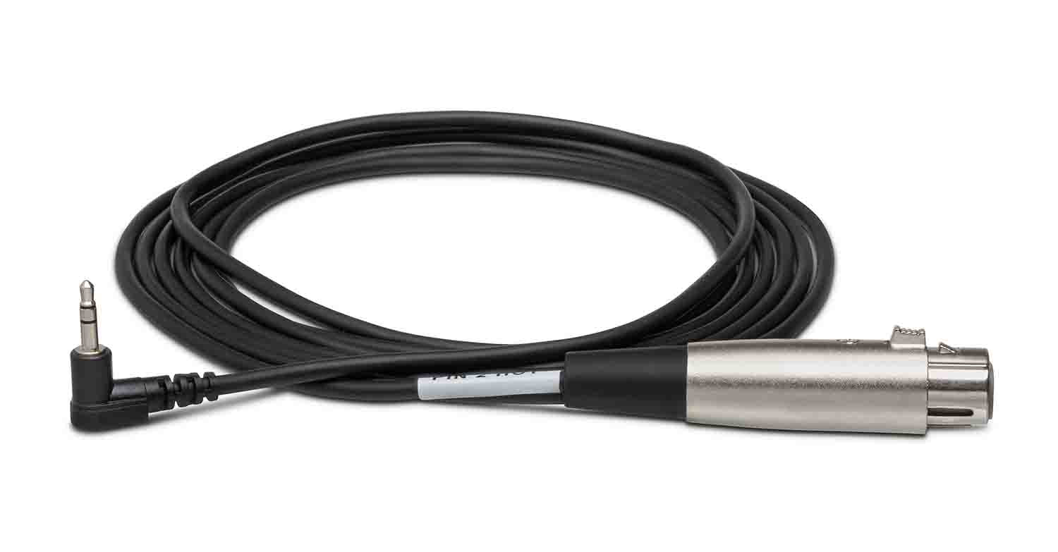 Hosa XVM-115F, XLR Female to Right Angle 3.5mm TRS Male Cable - 15 Foot - Hollywood DJ