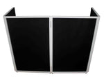 ProX XF-4X3048W MK2 Four Panel Collapse and Go DJ Facade With White Frame and Carry Bag - Black and White Scrims - Hollywood DJ