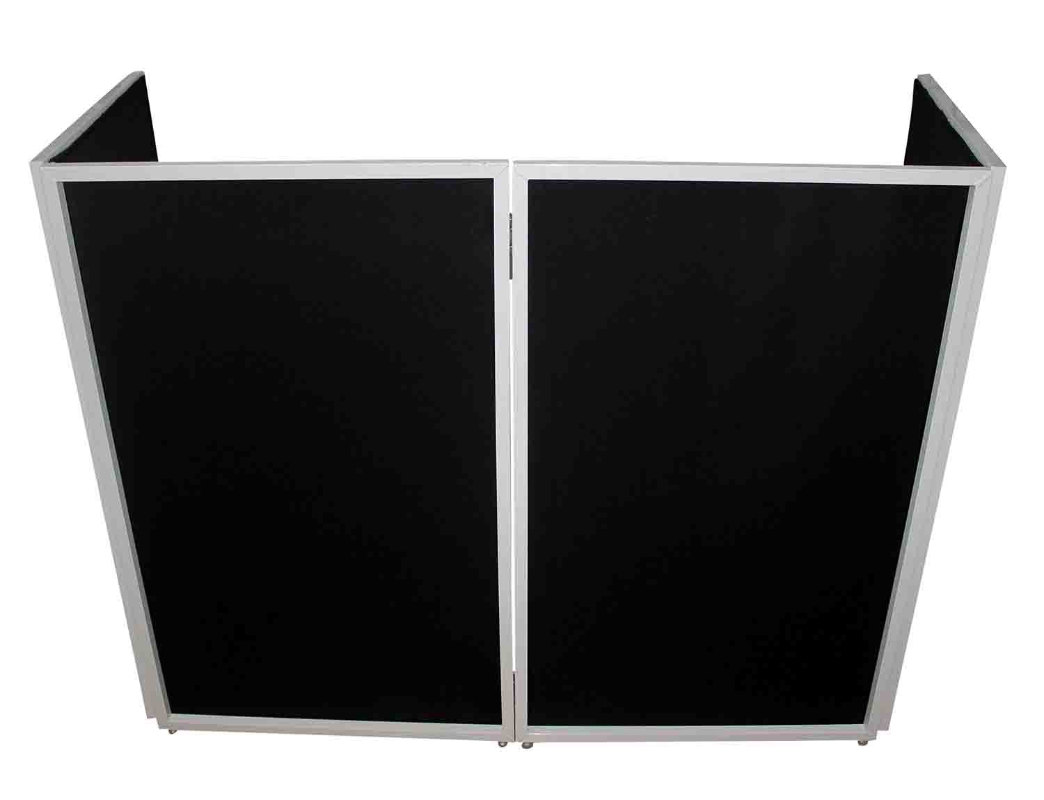 ProX XF-4X3048W MK2 Four Panel Collapse and Go DJ Facade With White Frame and Carry Bag - Black and White Scrims - Hollywood DJ