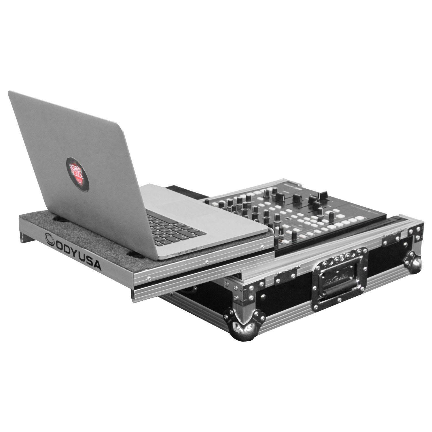 Odyssey FZGS12MX1 Universal Low Profile 12″ Format DJ Mixer Flight Case with Glide Platform - Hollywood DJ