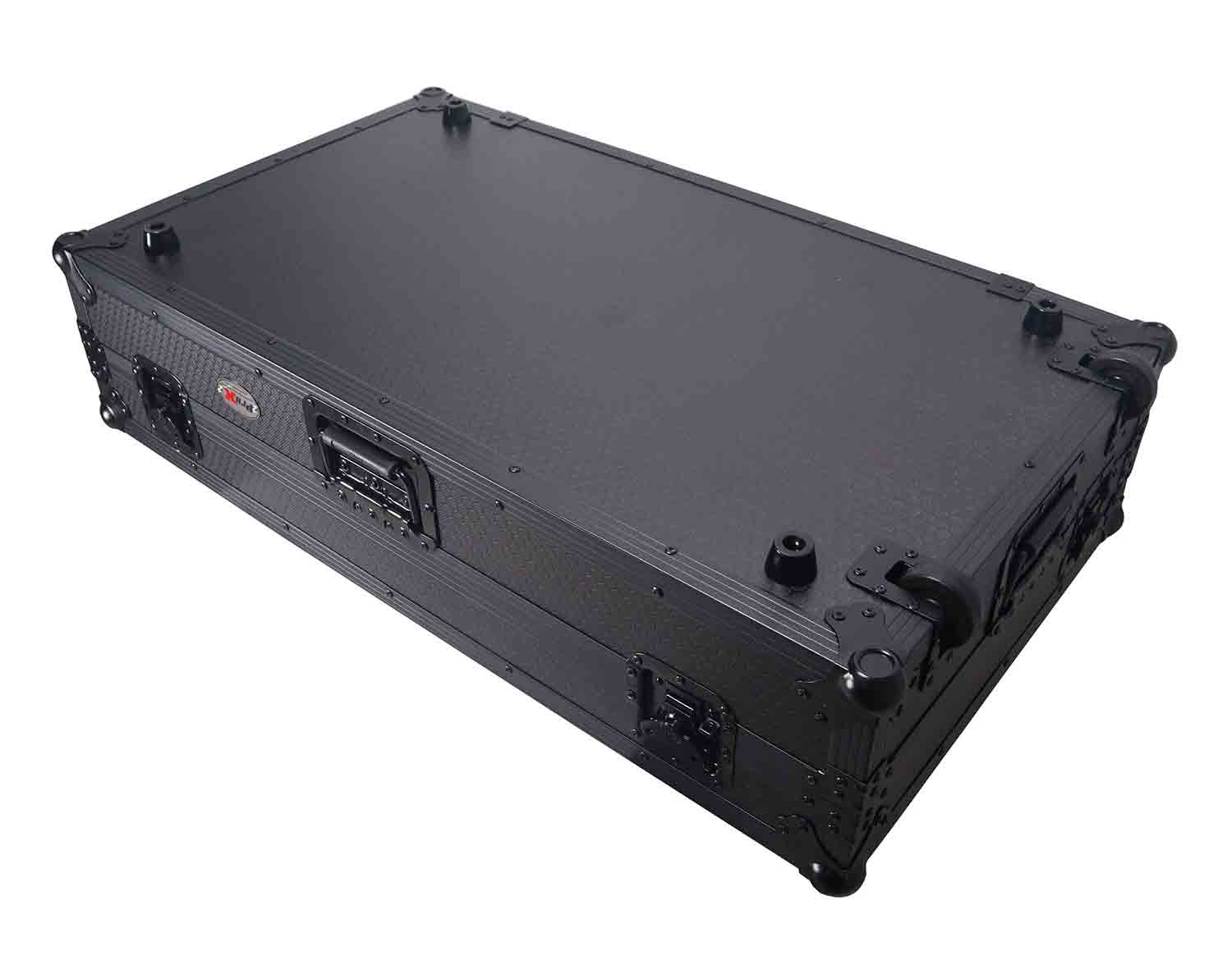 ProX XS-OPUSQUADWBL Flight Style Road Case for Pioneer Opus Quad DJ Controller with 1U Rack Space and Wheels - Black - Hollywood DJ