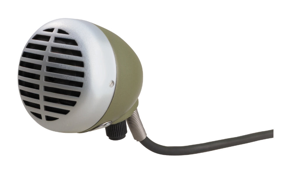 Shure 520DX Omnidirectional Dynamic "Green Bullet" Harmonica Microphone - Hollywood DJ