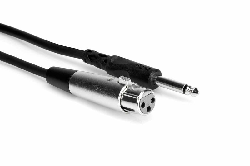 Hosa PXF-105 Unbalanced Interconnect Cable XLR3F to 1/4 in TS - 5 Feet - Hollywood DJ