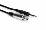 Hosa PXF-105 Unbalanced Interconnect Cable XLR3F to 1/4 in TS - 5 Feet - Hollywood DJ