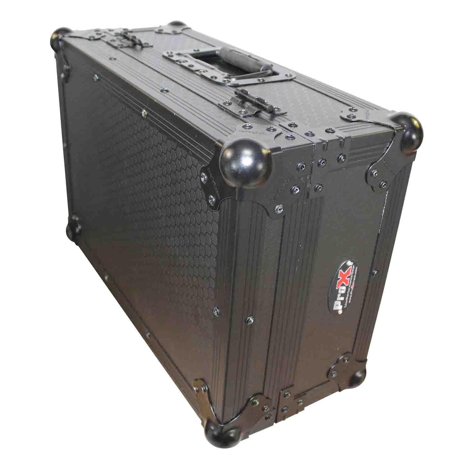 ProX XS-M10BL DJ Flight Case For Large Format 10 Inch DJ Mixers - Black on Black - Hollywood DJ