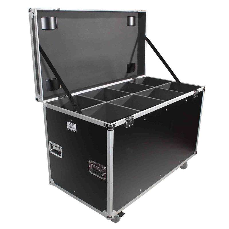 ProX XS-SRC4X8W Road Case for 8x Leko style ETC Source Four Par Can Ellipsoidal Light Fixtures - Hollywood DJ