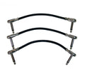 On Stage PC506B-3PK, 6" Patch Cable with Pancake Connectors in Black - 3 Pack - Hollywood DJ