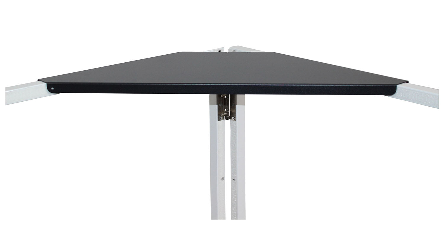 ProX XF-CSB X2, Set of 2 Aluminum Corner Shelves for DJ Facade - Black - Hollywood DJ