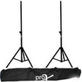 ProX T-SS26P 8' (96") All Metal Speaker Stand Set of 2 with Carrying Case - Hollywood DJ