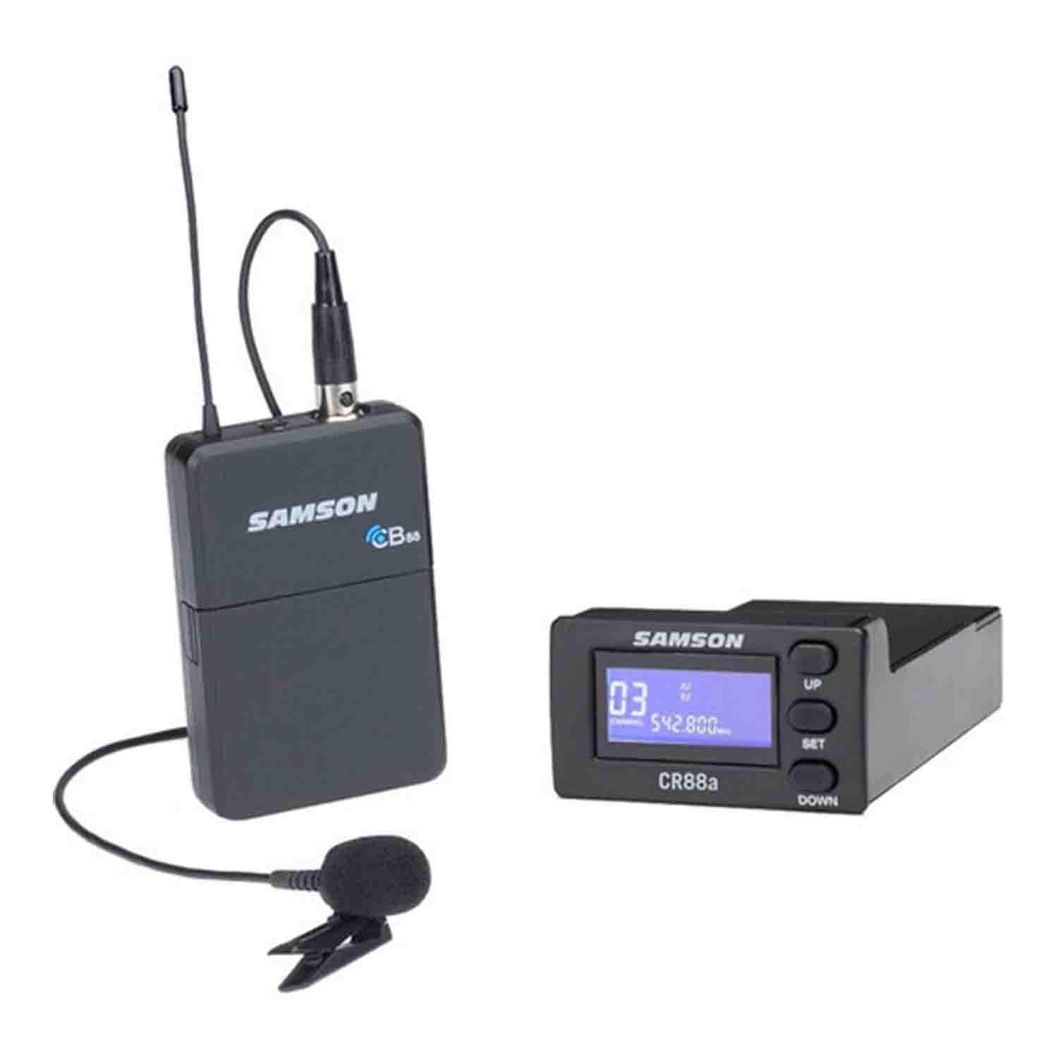 Samson SWMC88BLM8-K Concert 88a Wireless Lavalier Microphone System for XP310w or XP312w PA System - Hollywood DJ