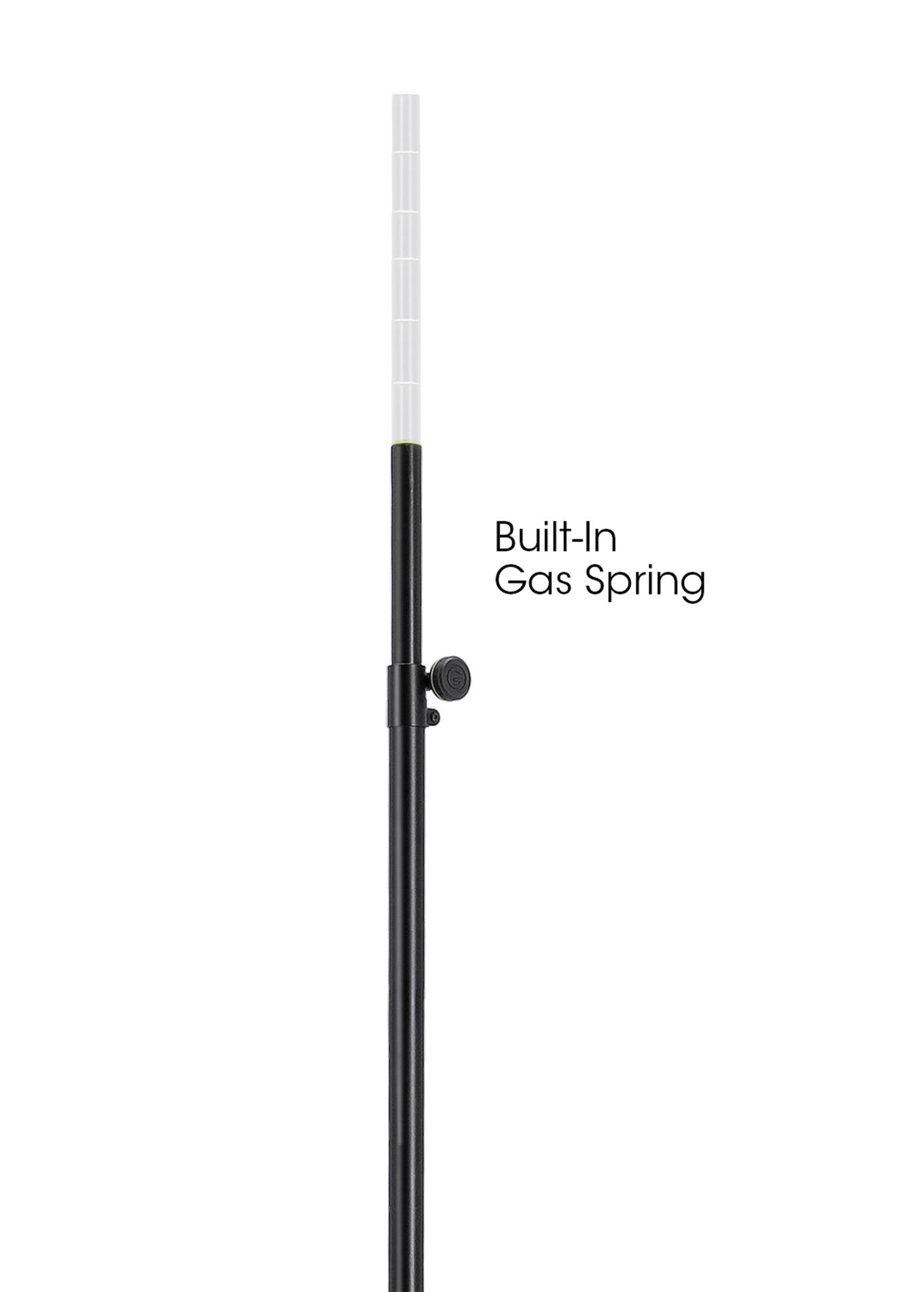 Gravity SP 2342 GS B, Adjustable Gas Spring Speaker Pole 35 mm to M20, 1790 mm - Hollywood DJ