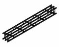 Global Truss DT36-250-BLK-MTE, Truss Segment with Six Main Cords 8.2 ft - Black - Hollywood DJ