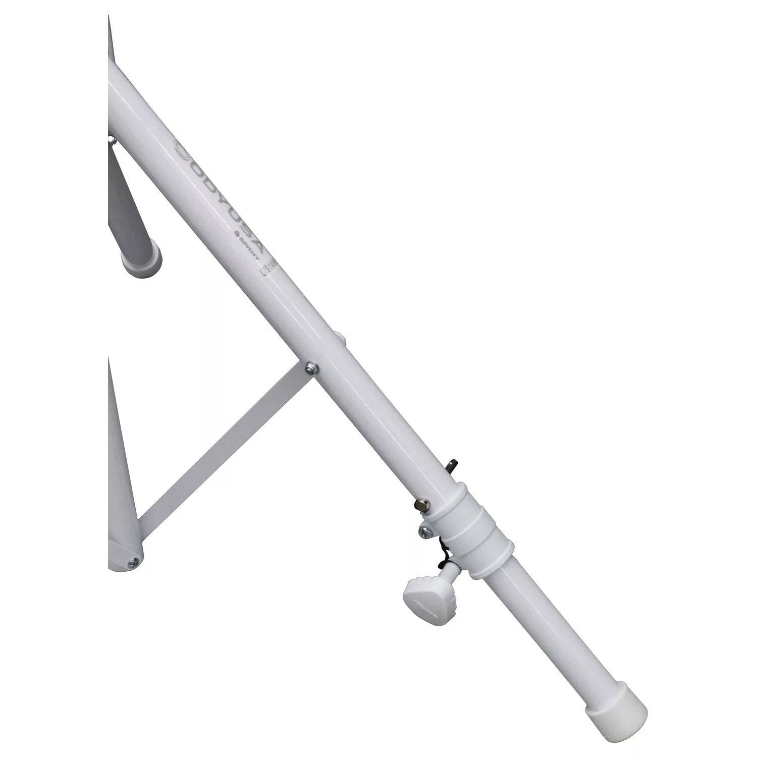 Odyssey LTS1APROWHT, 8.5-Feet White Single Adjustable Leg Tripod Stand With Height Adjustable Crank - Hollywood DJ