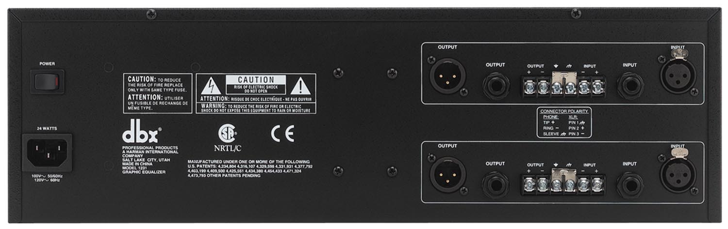 DBX 1231 Dual Channel 31-Band Equalizer - Hollywood DJ