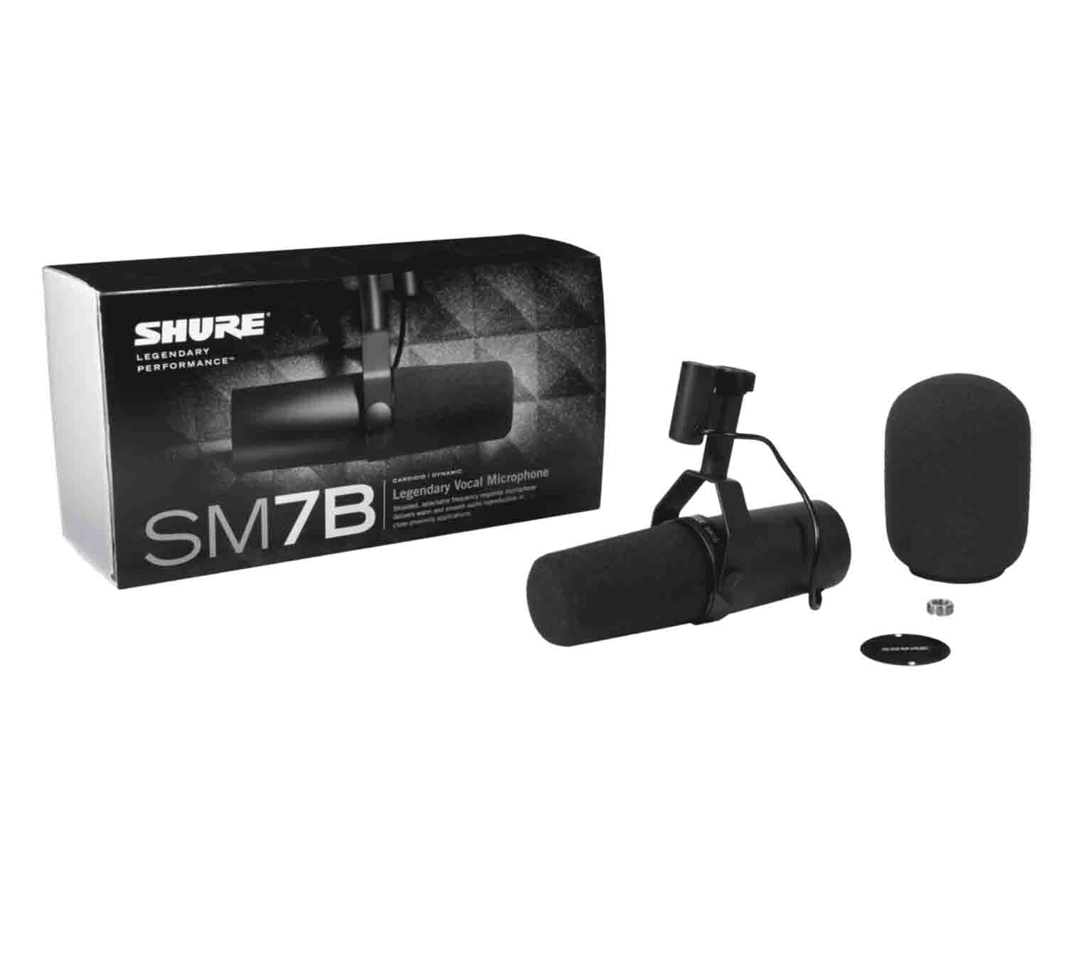 Shure SM7B Cardioid Dynamic Microphone - Hollywood DJ