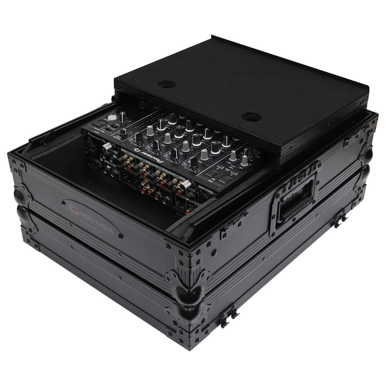 Odyssey FZGS12MX1XDBL 12″ Format DJ Mixer Case with Extra Deep Rear Compartment - Black - Hollywood DJ