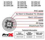 Prox XC-CAT6-150 STP Cat 6 Cable W-RJ45 for Network and Snake Box Connections - 150 Feet - Hollywood DJ