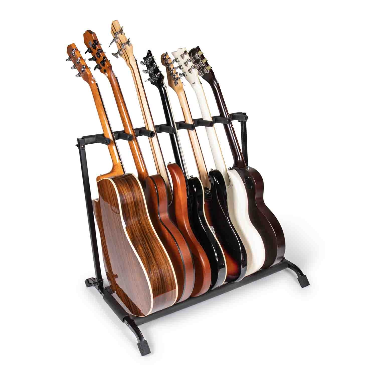 Gator Frameworks RI-GTR-RACK7, Rok-it 7x Collapsible Guitar Rack - Hollywood DJ