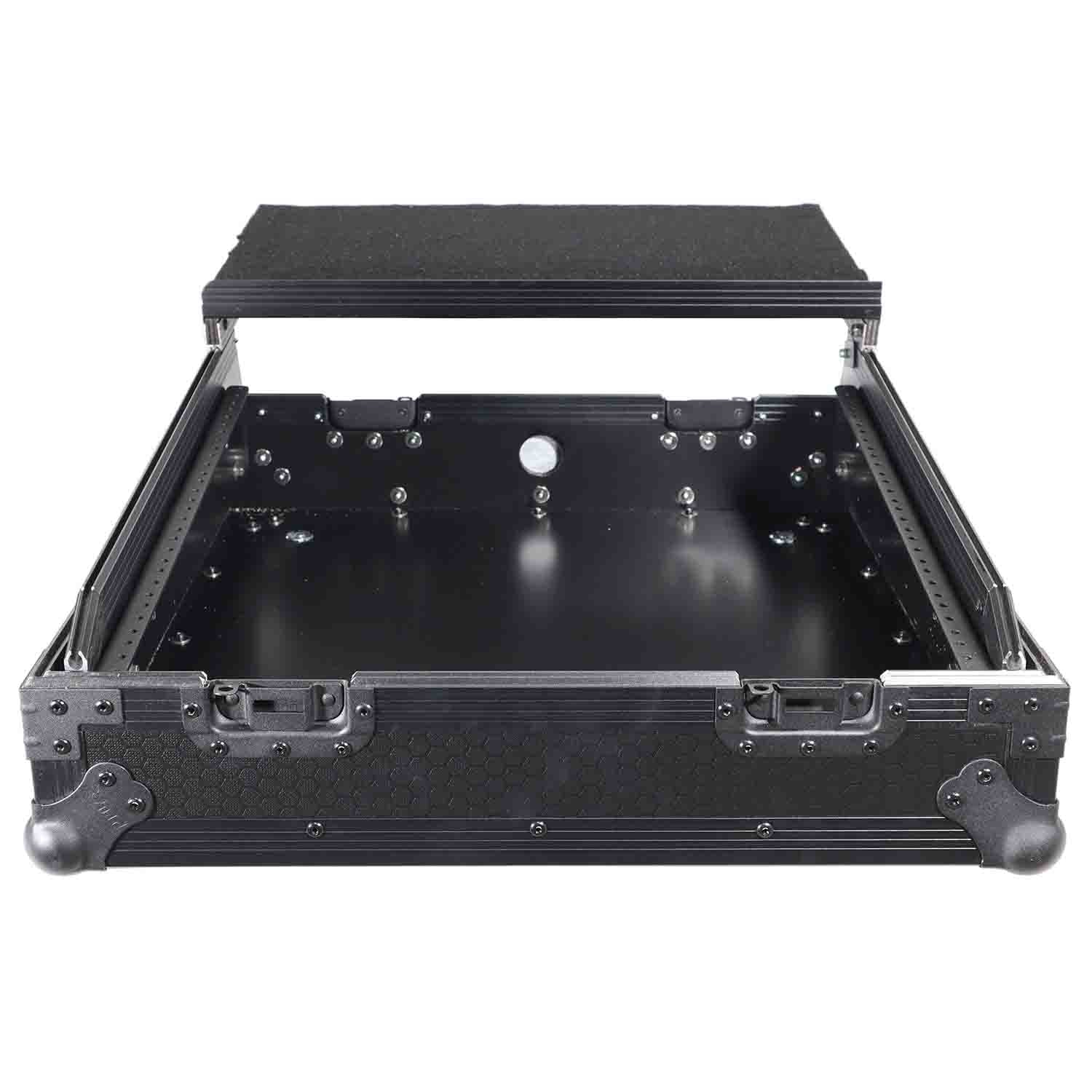 ProX XS-19MIXLTBL DJ Mixer Case, 10U Top Mount 19 Inch Slanted - Black on Black - Hollywood DJ