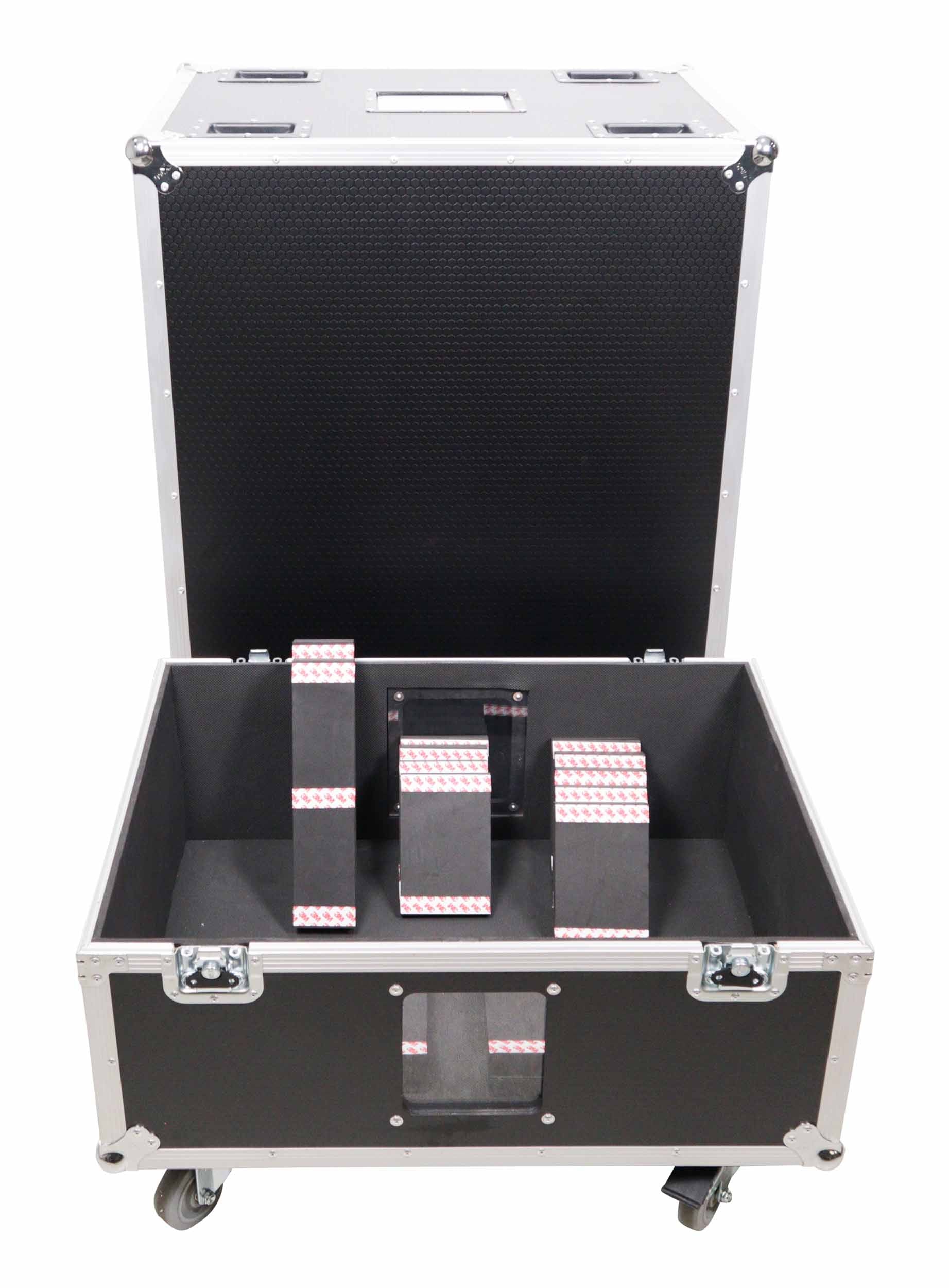 ProX XS-SP523022W, Universal Line Array Speaker Flight Case fits 4x RCF HDL30, HDL20, JBL SRX910LA, DAS SARA100 - Hollywood DJ