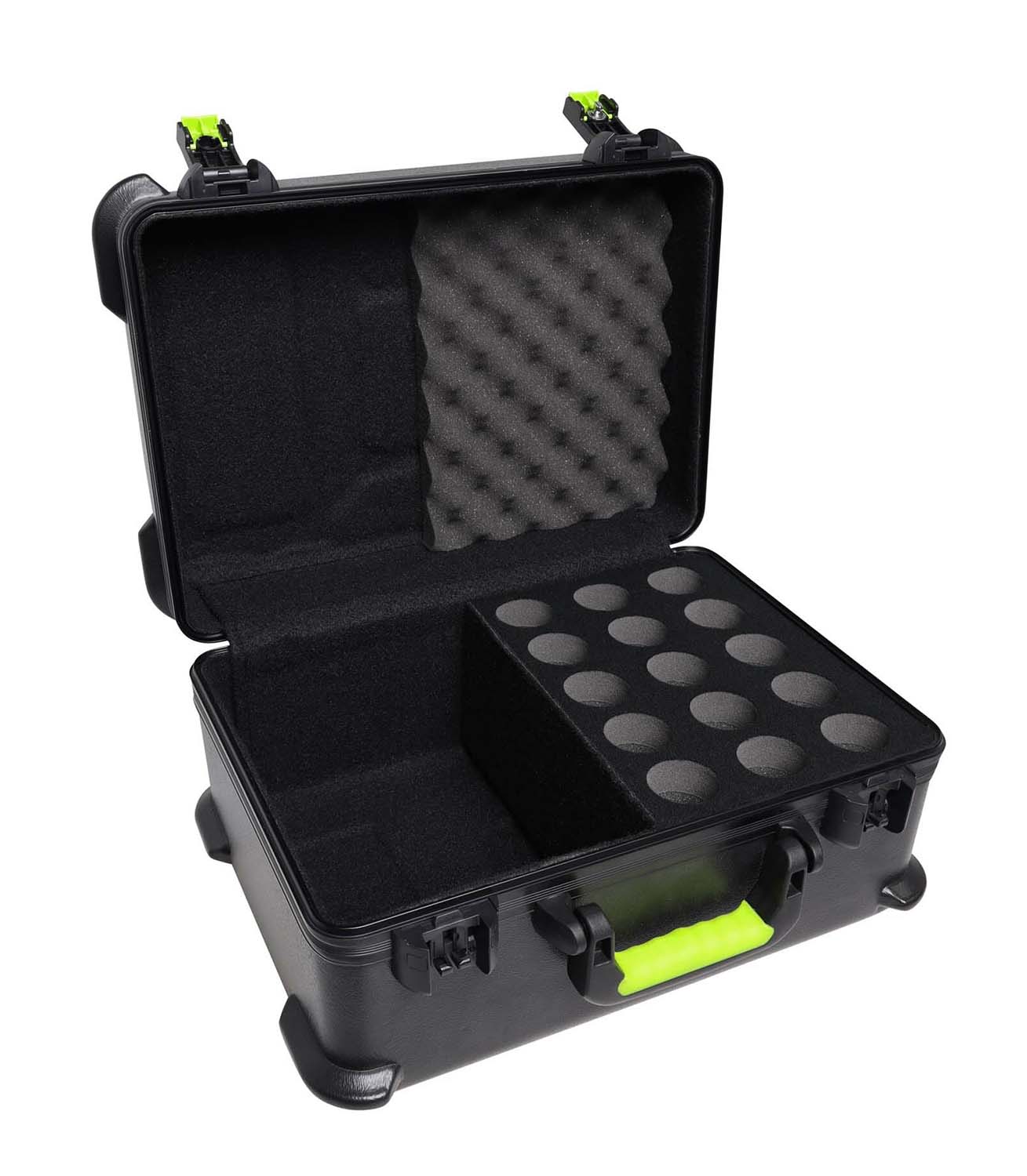 Shure MICCASE15 Plastic Case with TSA-Accepted Latches for 15 Wired Microphones - Hollywood DJ