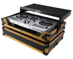 B-Stock: ProX X-DDJSB3 LT GLD LED, ATA Flight Case for Pioneer DDJ-FLX4, DDJ-SB3 and DDJ-400 Digital Controller with Sliding Laptop Shelf - Gold Black Finish - Hollywood DJ