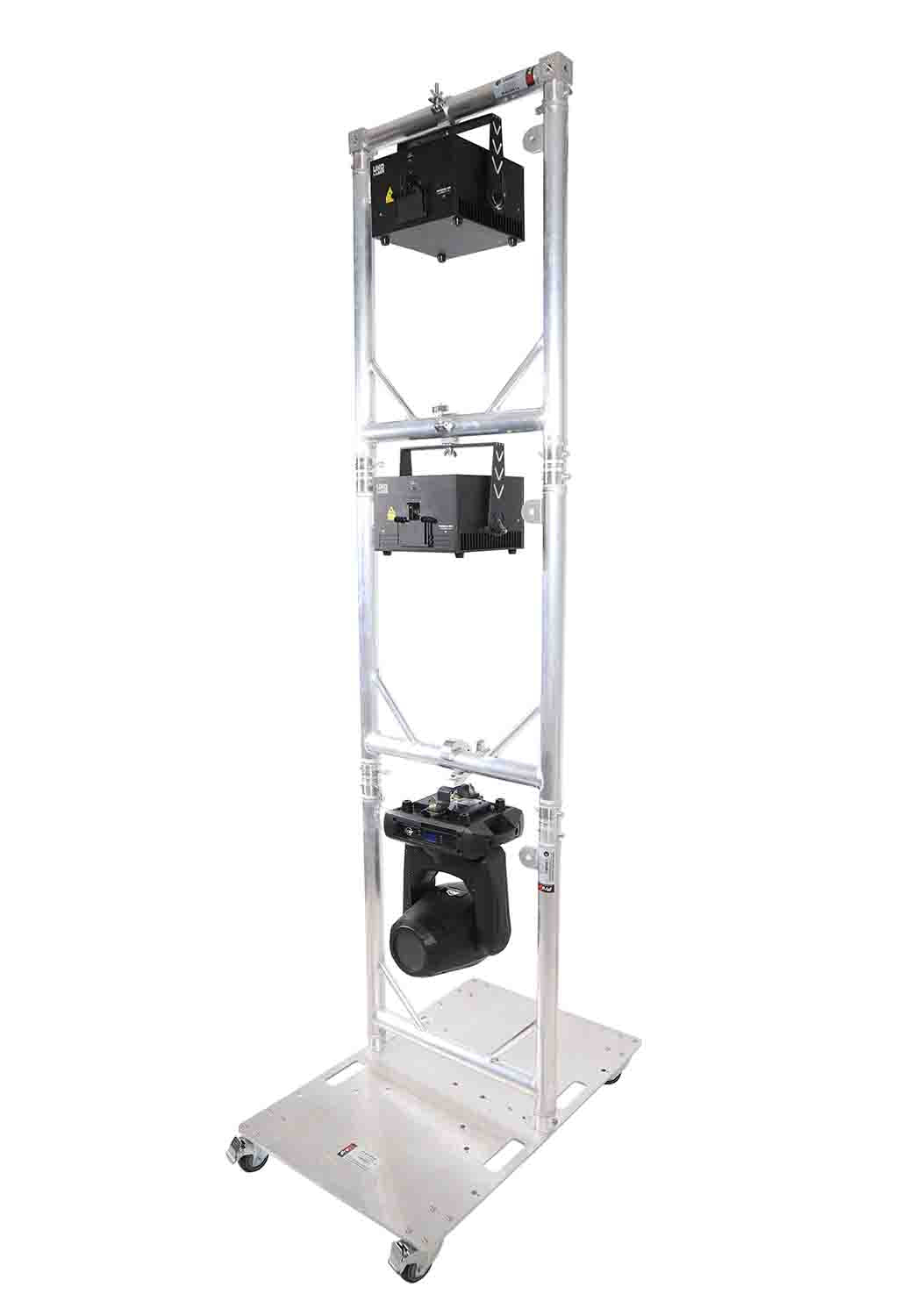 ProX XT-GRU-PKGX3, Truss Modular 3X Rapid U Grid Trio Package with Rolling Aluminum Baseplate - Hollywood DJ