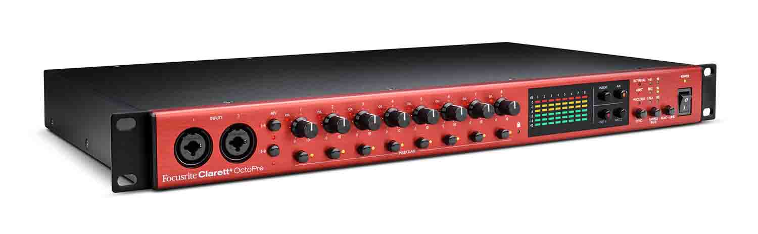 Focusrite CLARETT-PLUS-OCTOPRE 8-Channel Preamp with 24-Bit / 192 kHz Conversion and ADAT - Hollywood DJ